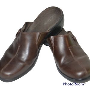 Clarks Leather Slide on Mules 8m